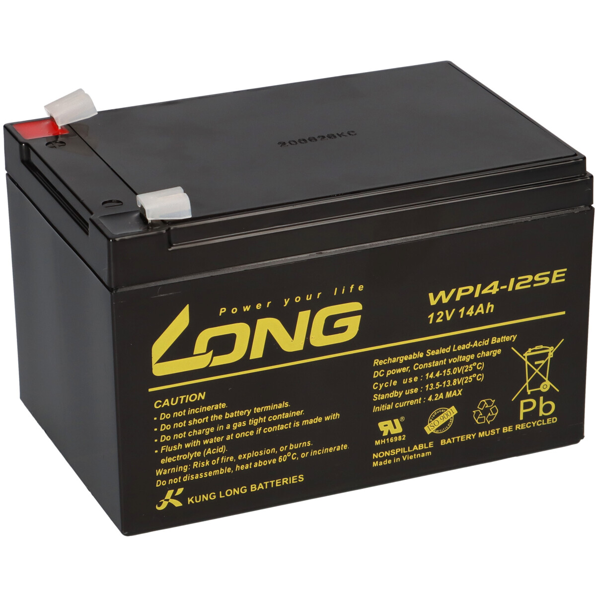 Kung Long WP14-12SE 12V 14Ah AGM Akku für Elektro-Roller, E-Scooter und Elektromobil