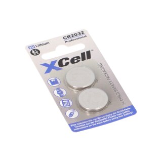 XCell CR2032 Knopfzellen 3V – 2er Blister Lithium-Batterien
