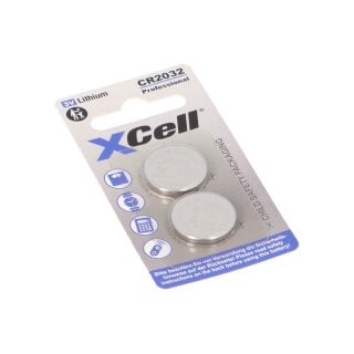 10x XCell CR2032 Knopfzellen 3V – 2er Blister Lithium-Batterie