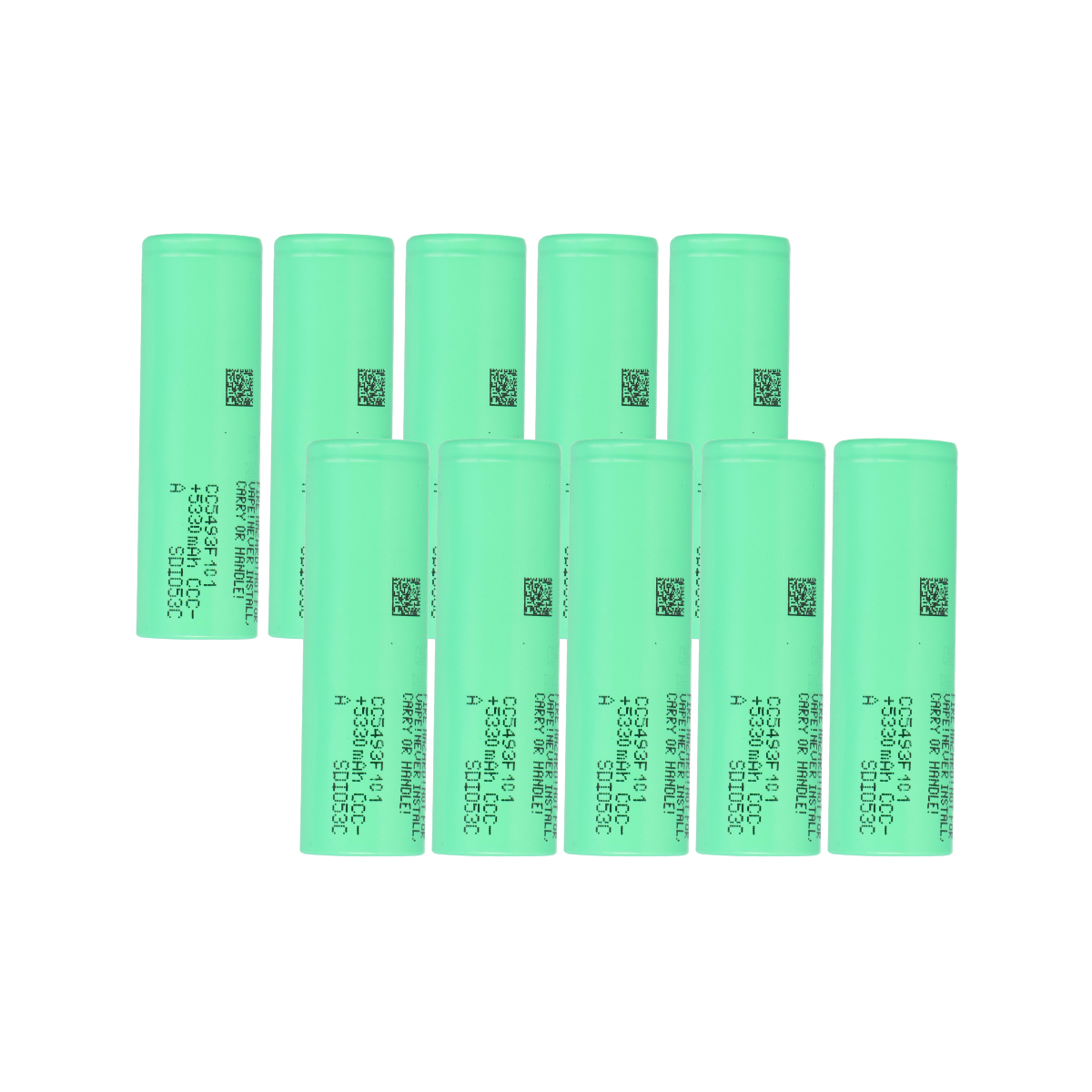 10er-Set Samsung INR21700-58E 5330mAh Li-Ion Akku – 3,6V Flat Top