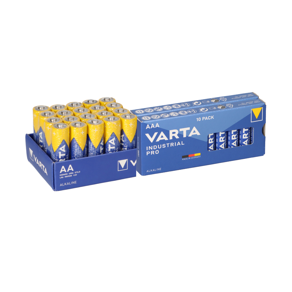 VARTA Industrial Pro Batterie-Set 40 Stück – 20x AA LR6 + 20x AAA LR03