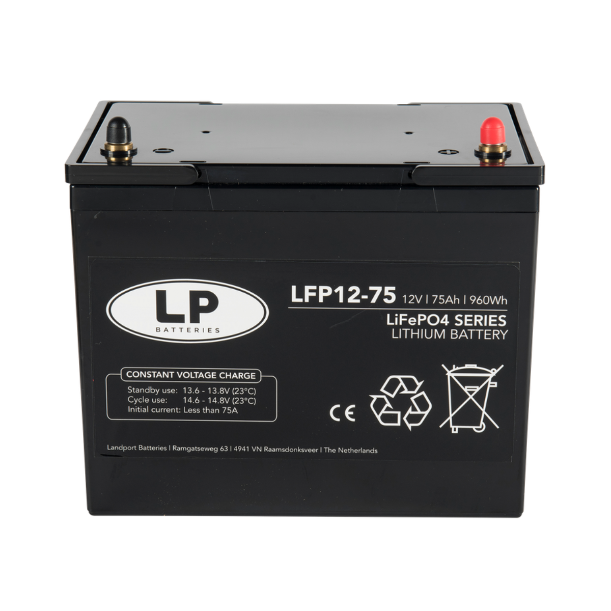 Landport LFP V12-75 Lithium-Batterie 12,8V 75Ah – Hochleistungsakku mit LiFePO4-Technologie