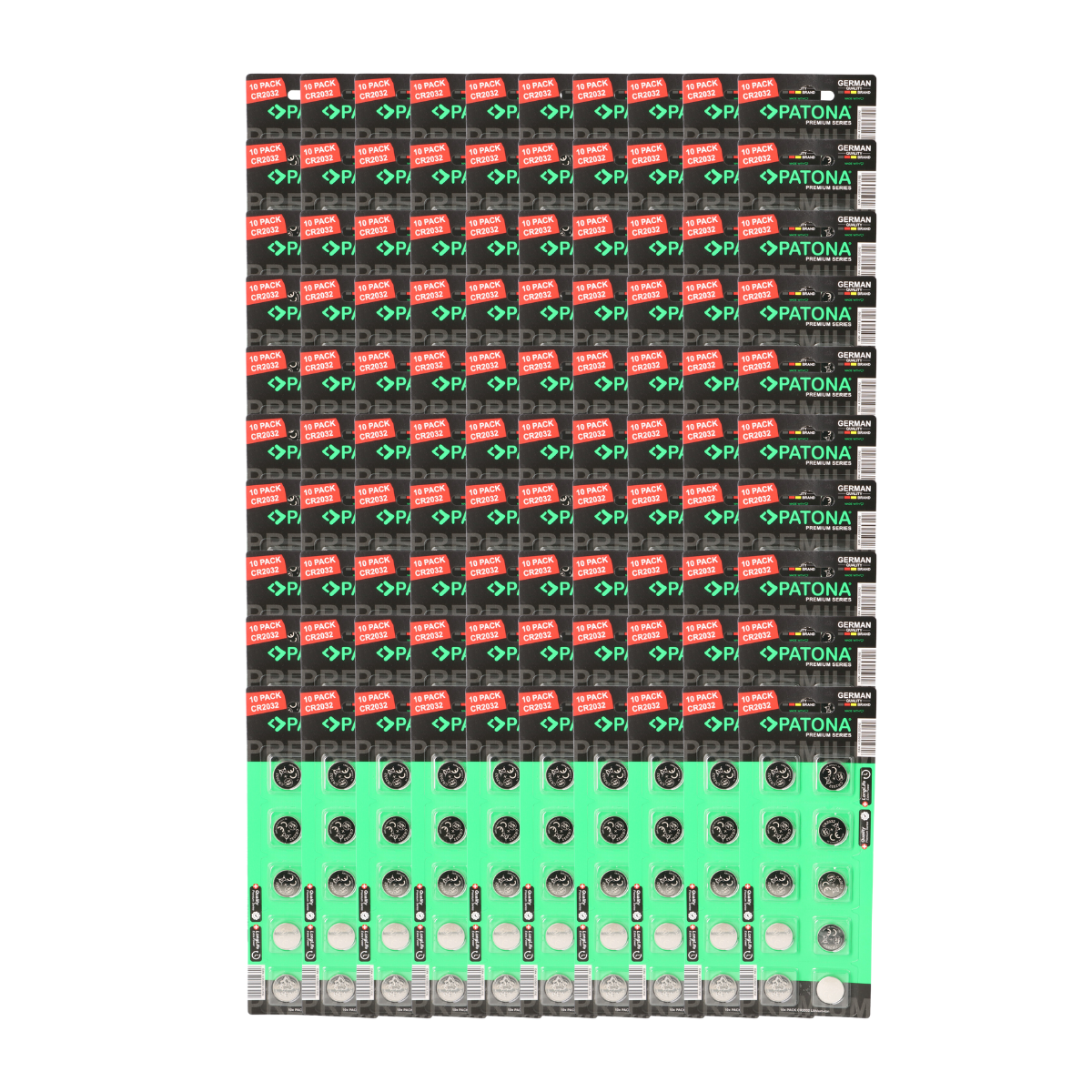 PATONA Premium 1000x CR2032 Batterien (100x10er) Pack 3V Lithium