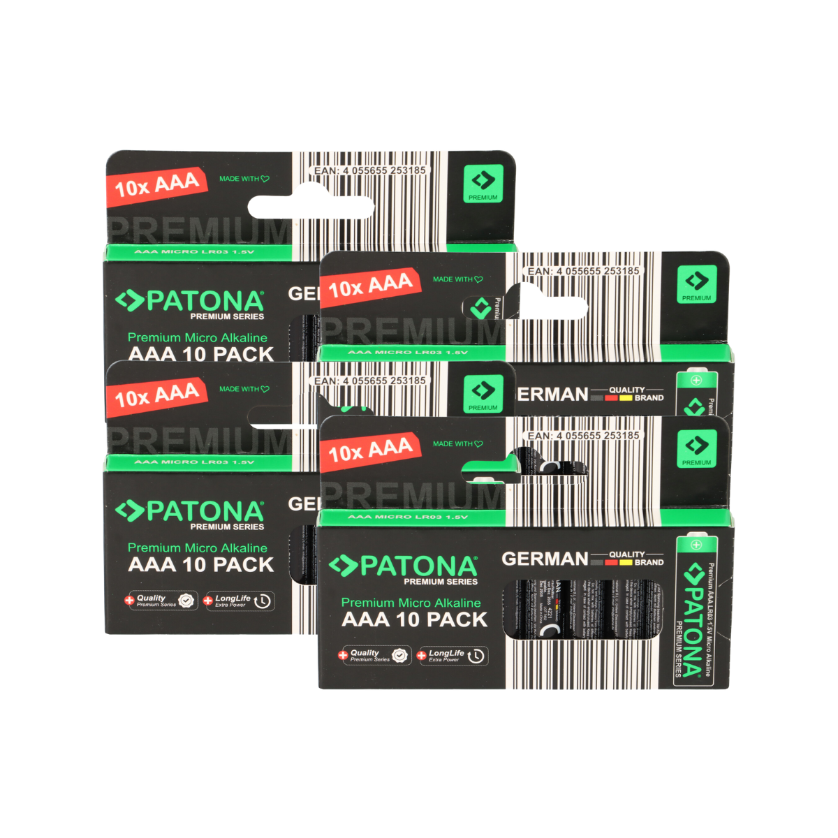 PATONA Premium 40x AAA Batterien (4x10er) Pack 1,5V Alkaline
