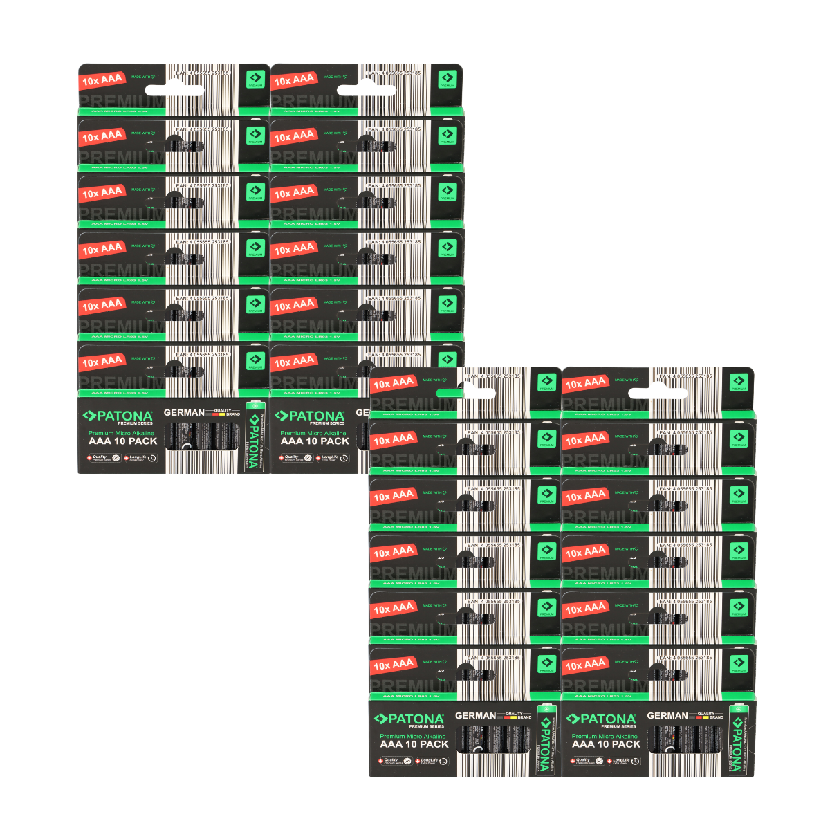 PATONA Premium 240x AAA Batterien (24x10er) Pack 1,5V Alkaline