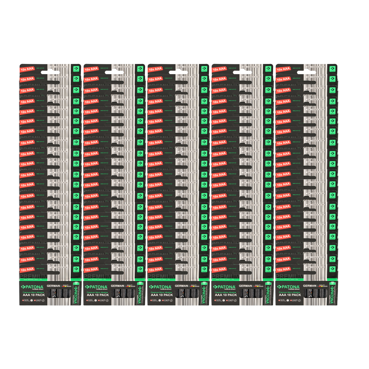 PATONA Premium 1000x AAA Batterien (100x10er) Pack 1,5V Alkaline