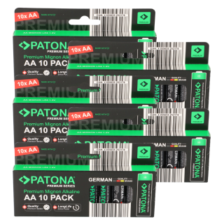 50er Pack AA Alkaline Batterien in Premium-Qualität
