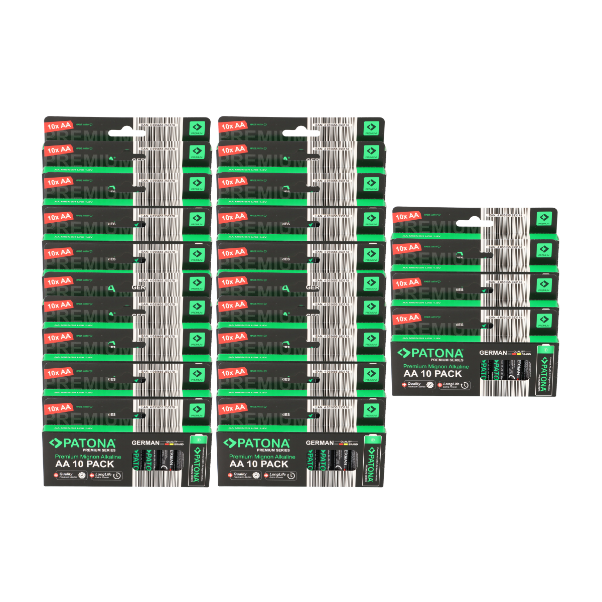 PATONA Premium 240x AA Batterien (24x10er) Pack 1,5V Alkaline
