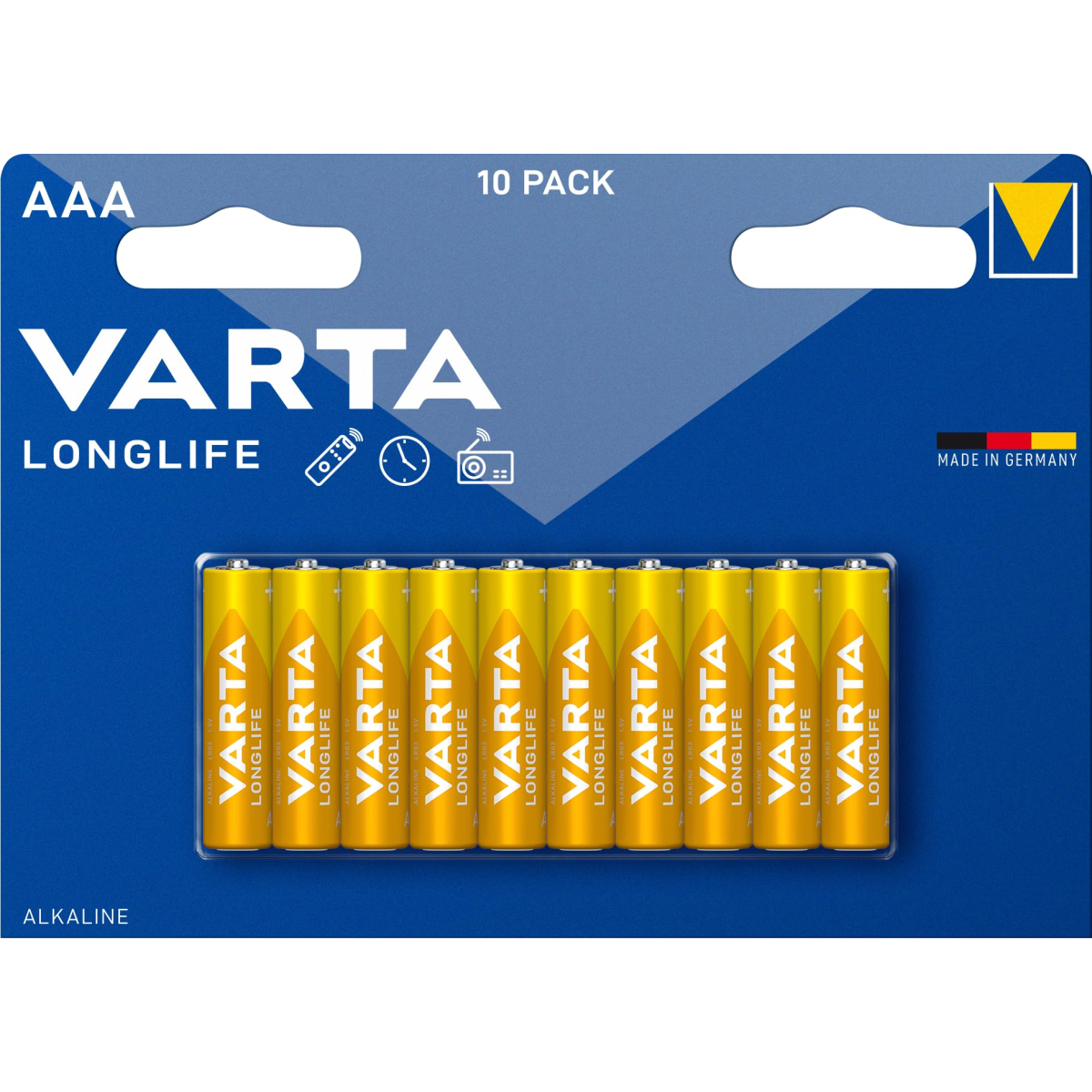 Varta Longlife AAA (LR03) Batterien – 10er-Pack | 1,5V Alkaline