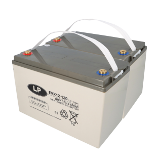 2x Landport LP EVX12120 12V 120Ah Deep-Cycle AGM-GEL Batterie