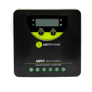 WATTSTUNDE® WLR-BT 20.90 MPPT Solar-Laderegler mit Bluetooth und LCD – 20A, 90V