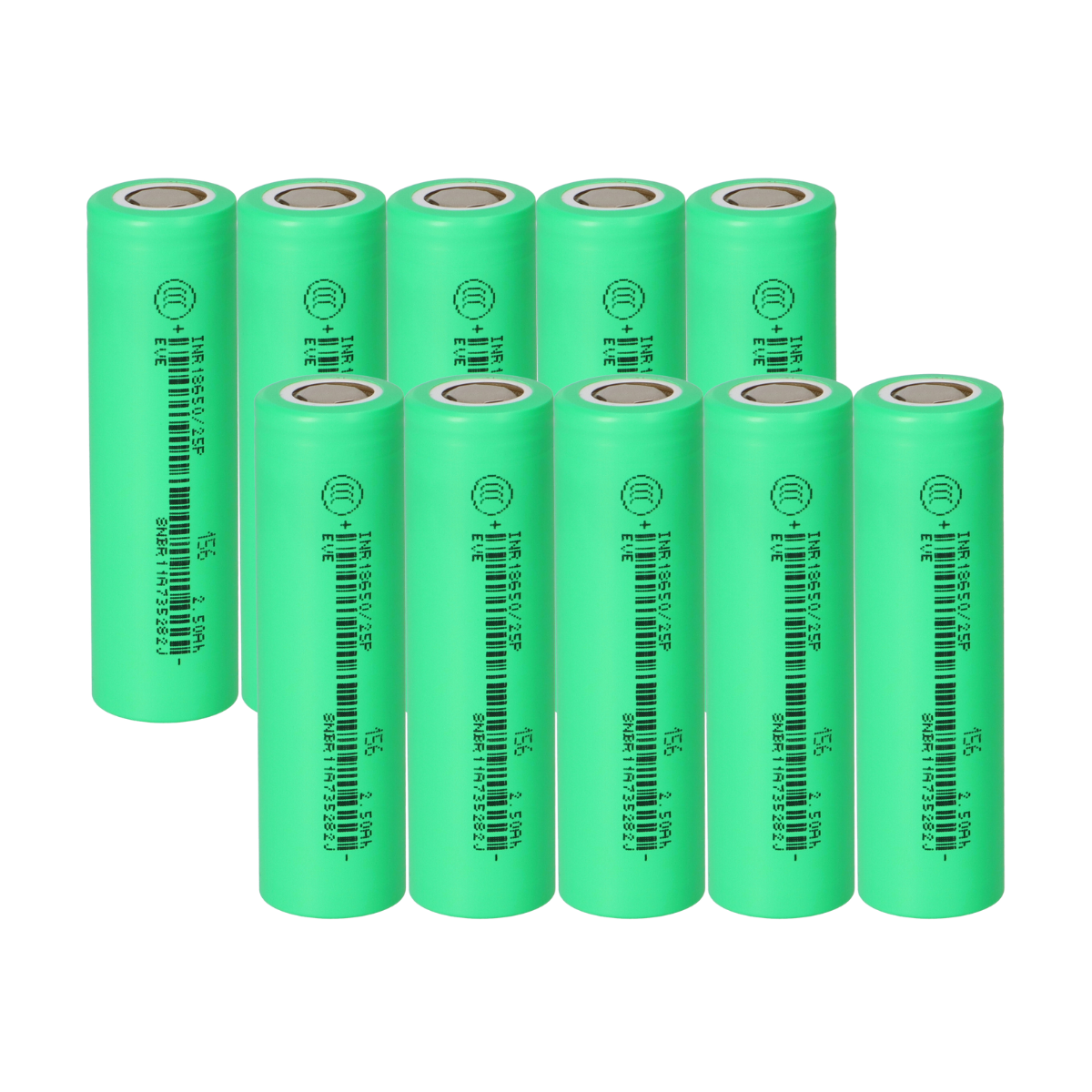 10x EVE INR18650-25P 2500mAh - 20A