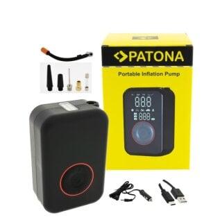 PATONA elektrische Luftpumpe mit Powerbank & LED