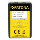 PATONA Triple USB Ladegerät für Canon NB-13L...