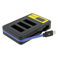 PATONA Triple USB Kamera-Akkuladegerät für Canon N