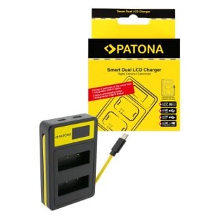 PATONA Dual USB Ladegerät Olympus PS-BLS1 Fuji NP-140