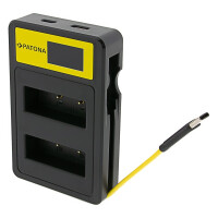 PATONA Dual-USB Kamera-Akkuladegerät Olympus PS-BLS1 Fu
