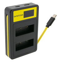 PATONA Dual-USB Kamera-Akkuladegerät Olympus PS-BLS1 Fu