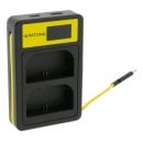 PATONA Ladegerät Canon LP-E6 Dual USB LCD kompakt