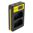 PATONA Ladegerät Canon LP-E6 Dual USB LCD kompakt