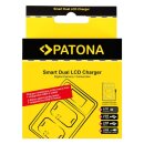 PATONA Ladegerät Canon LP-E6 Dual USB LCD kompakt