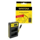 PATONA Ladegerät DMW-BLC12 USB Dual LCD für Lumix & V-Lux