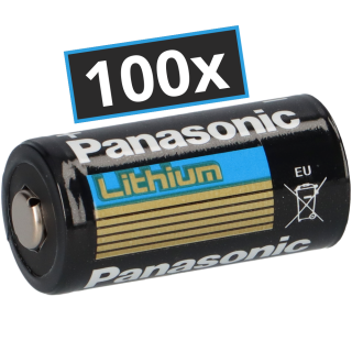 100x Panasonic 3V CR123A DL123A Batterien  CR17345 Ultra Lithium Foto Bulk