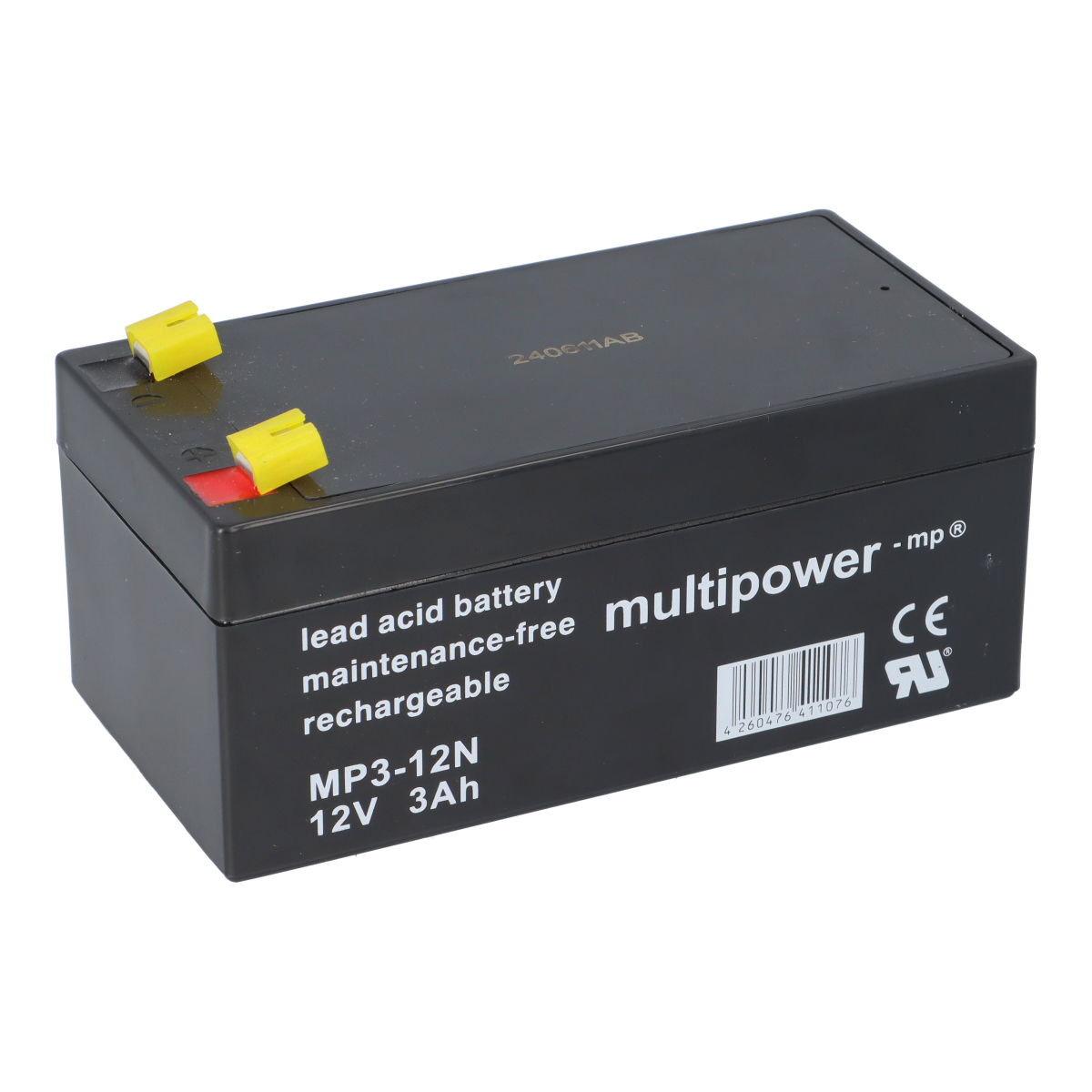 Multipower MP3-12N AGM Blei-Akku – 12V, 3000mAh, kompakt