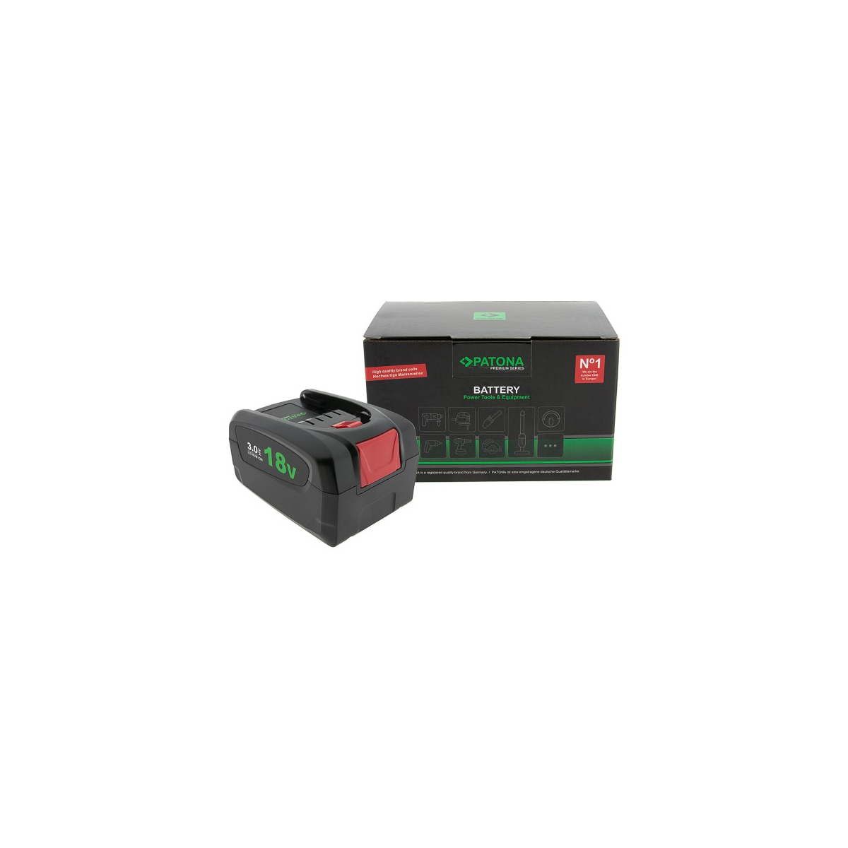 PATONA Premium Akku für Bosch PBA18 18V 3.0Ah Ersatzakku