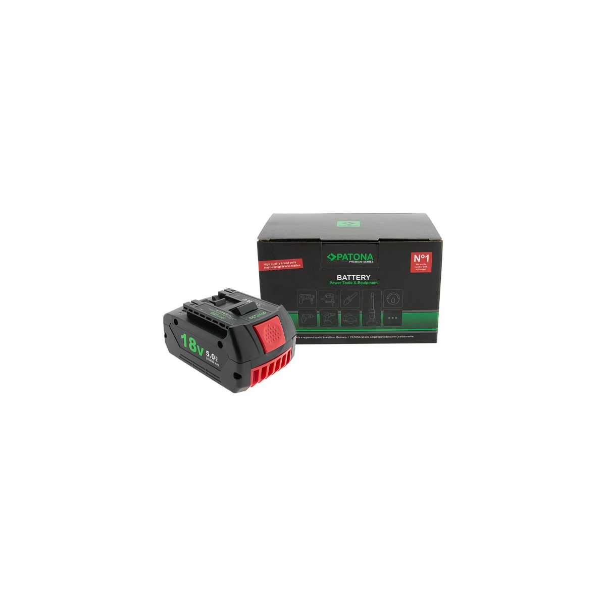 PATONA Premium Akku für Bosch GBA180LED 18V 5.0Ah