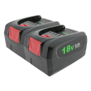 2er-Set PATONA Akku Bosch PBA18 18V 3.0Ah Ersatzakku