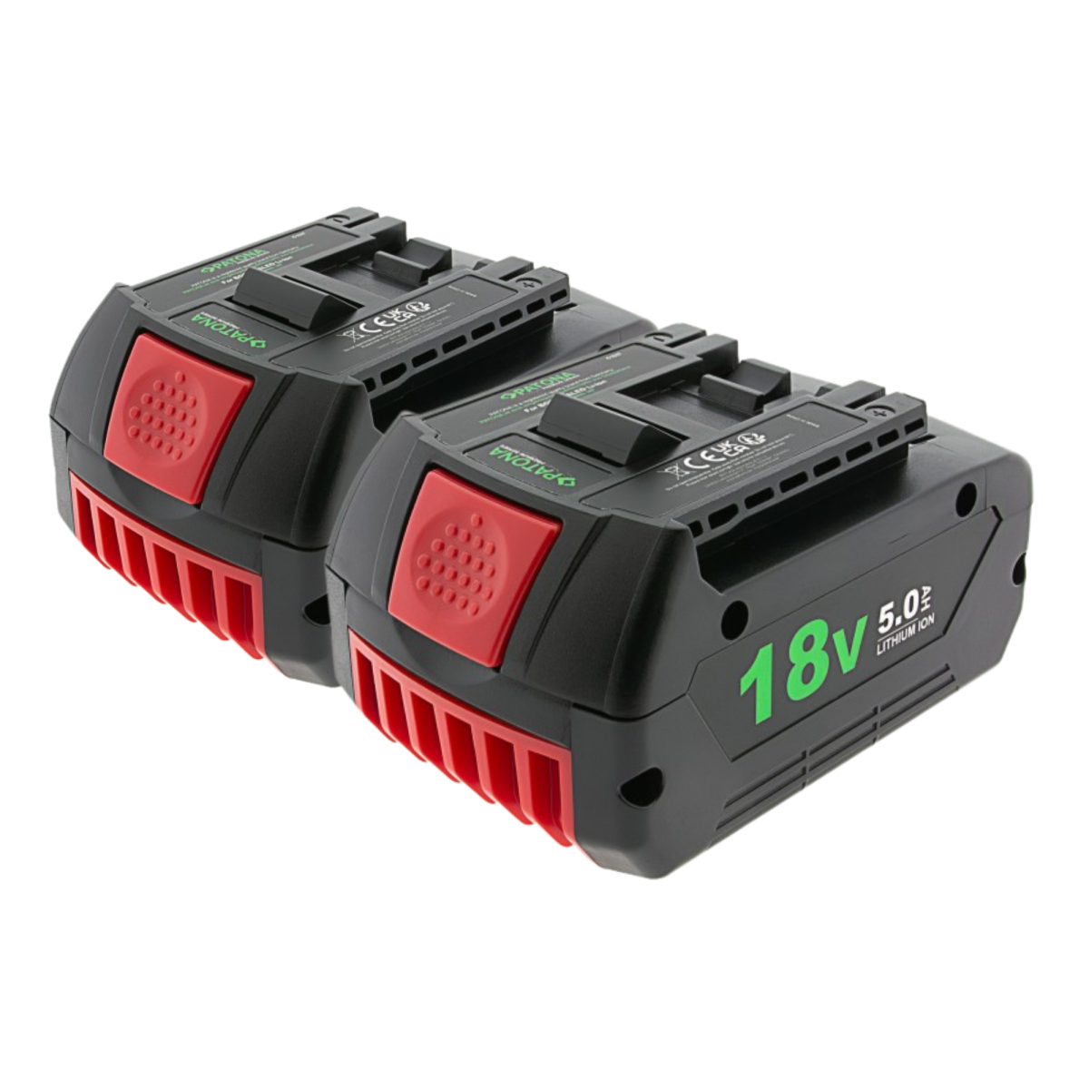 2er-Set PATONA Akku Bosch GBA180LED 18V 5.0Ah