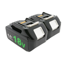 2er-Set PATONA Akku Makita BL1850 LED 18V 5.0Ah