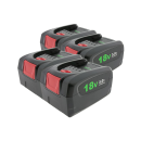 4er-Set PATONA Akku Bosch PBA18 18V 3.0Ah Ersatzakku