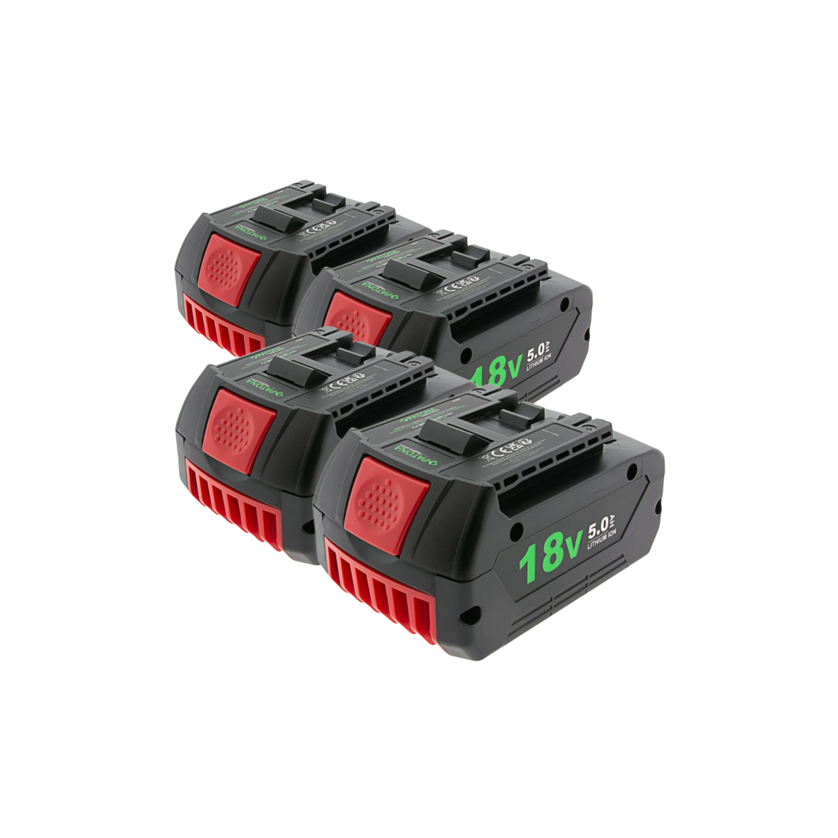 4er-Set PATONA Akku Bosch GBA180LED 18V 5.0Ah
