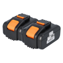 2er-Set Ersatzakku 20V 3000mAh Li-Ion kompatibel mit...