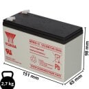 B-Ware Yuasa Blei-Akku NPW45-12 Pb 12V / 8,5Ah Hochstrom, Faston 6,3