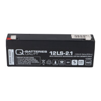 B-Ware Q-Batteries 12LS-2.1 12 V 2,1 Ah AGM Bleiakku VdS G11