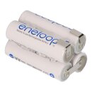 Eneloop AA F2x2 Würfel BK-3MCCE mit Lötfahne Modellbau Akkupack 4,8V Ni-MH