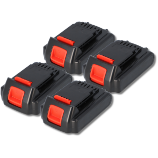 4er Set vhbw Akku 18 V Ersatz für Black & Decker A1518L 2 Ah