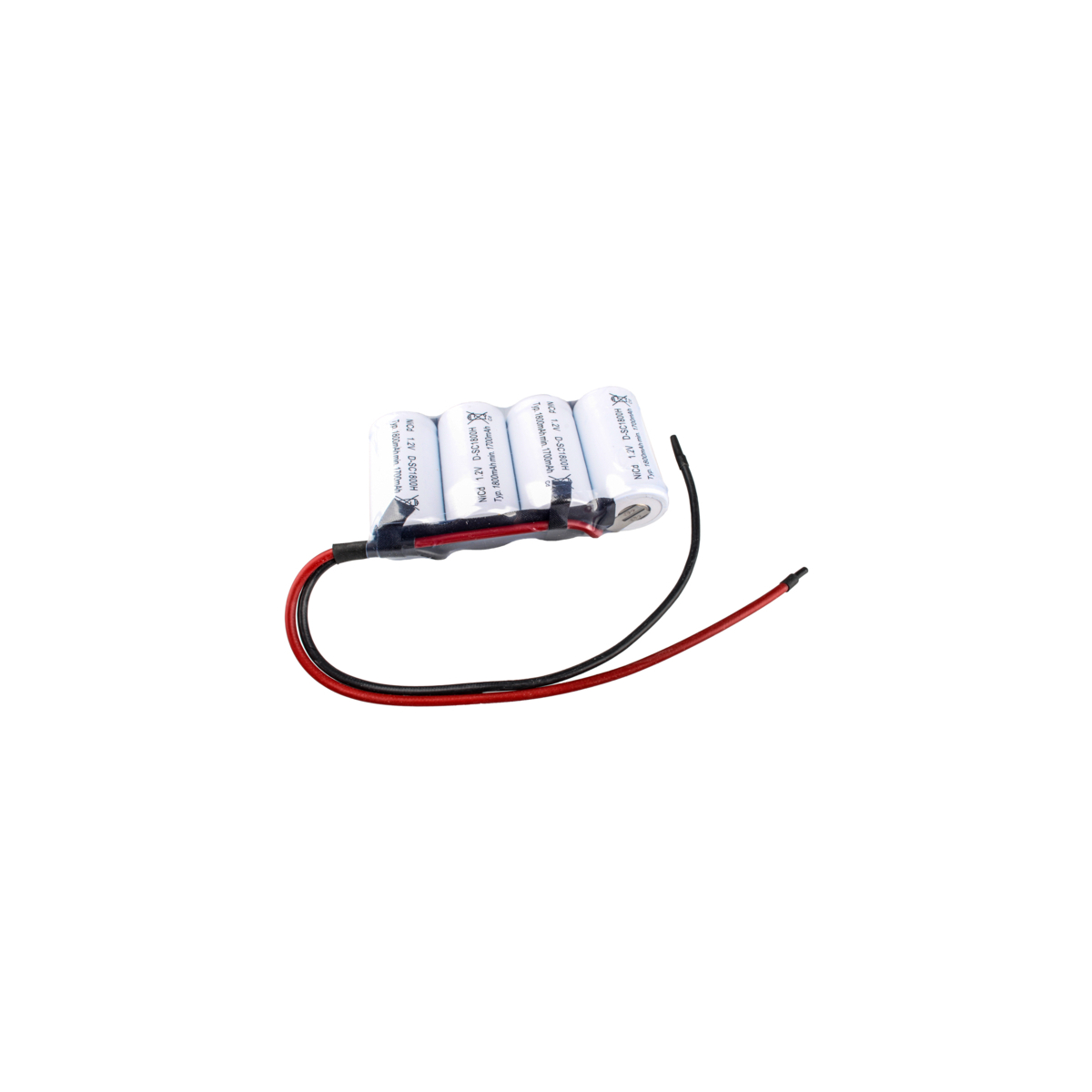 Akku für Notleuchten 4,8V 1800mAh Ni-Cd F1×4 SUB C