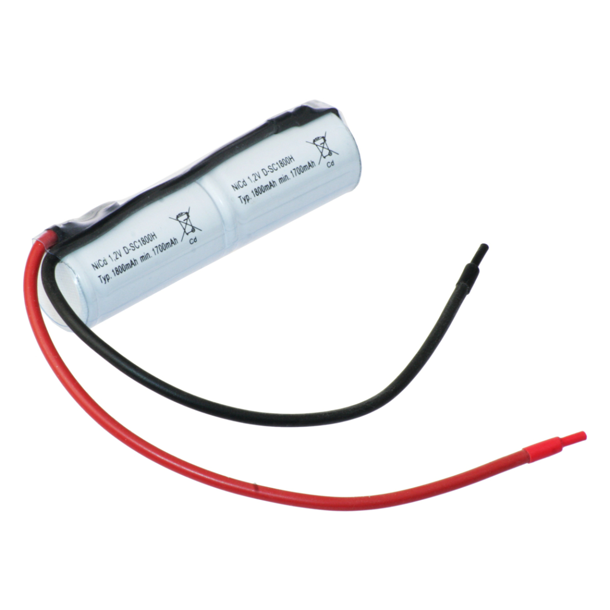 Akku für Notleuchten 2,4V 1800mAh Ni-Cd L1×2