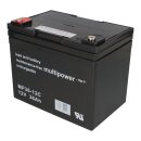 Ersatzakku für Invacare Butler, Leo 2x Multipower 12V - 36Ah Zyklenfest AGM VRLA