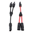 Solarkabel Y-Verteiler 6mm² M/FF und F/MM Rot Schwarz