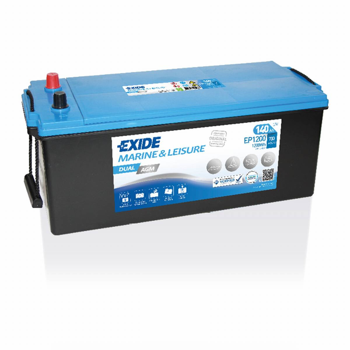 AGM Solarbatterie 140Ah 1200Wh für Wohnmobil & Boot