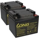 Ersatzakku Ortopedia Ortocar 2x Kung Long 12V 50Ah Blei...