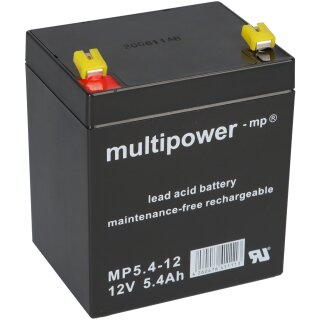 Blei Akku Multipower MP5.4-12 Rasenmäher Sabo 43 52 54 Vario E Toro Briggs Stratton SABO