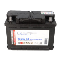 Q-Batteries 12GEL-51 12 V 52 Ah (C5) / 60 Ah (C20) Gel-Trakt