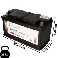 Q-Batteries 12GEL-65 12 V 65 Ah (C5) / 73 Ah (C20) Gel-Trakt