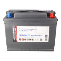 Q-Batteries 12GEL-70 12 V 70 Ah (C5) / 75 Ah (C20) Gel-Trakt